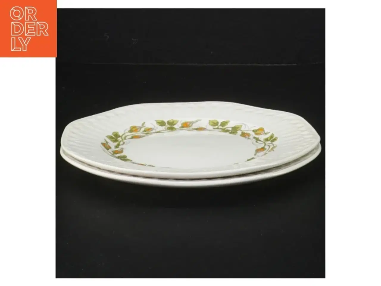 Billede 1 - Decorerede porcelænstallerkener fra Avafenixco Limoges POMPEYA (str. Ø. 18 cm. 2 styk)