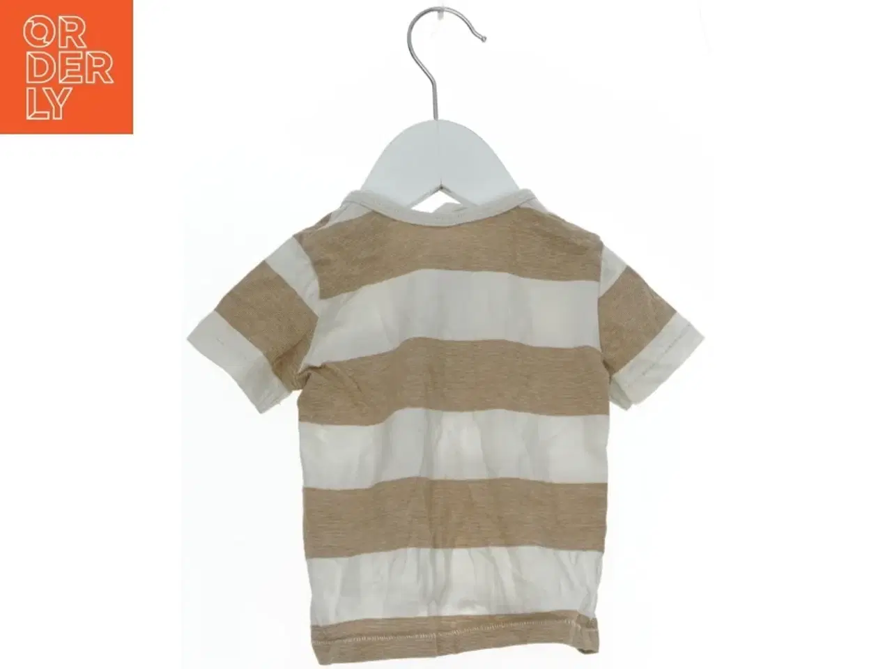 Billede 2 - Kortærmet stribet t-shirt med lomme fra H&M (str. 68)