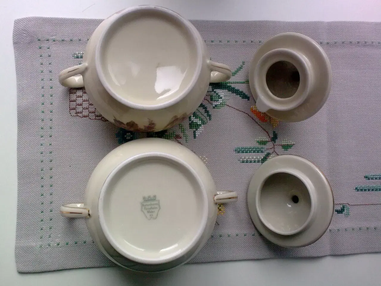 Billede 4 - Påskeæg krukker m låg og guld kugle VINTAGE