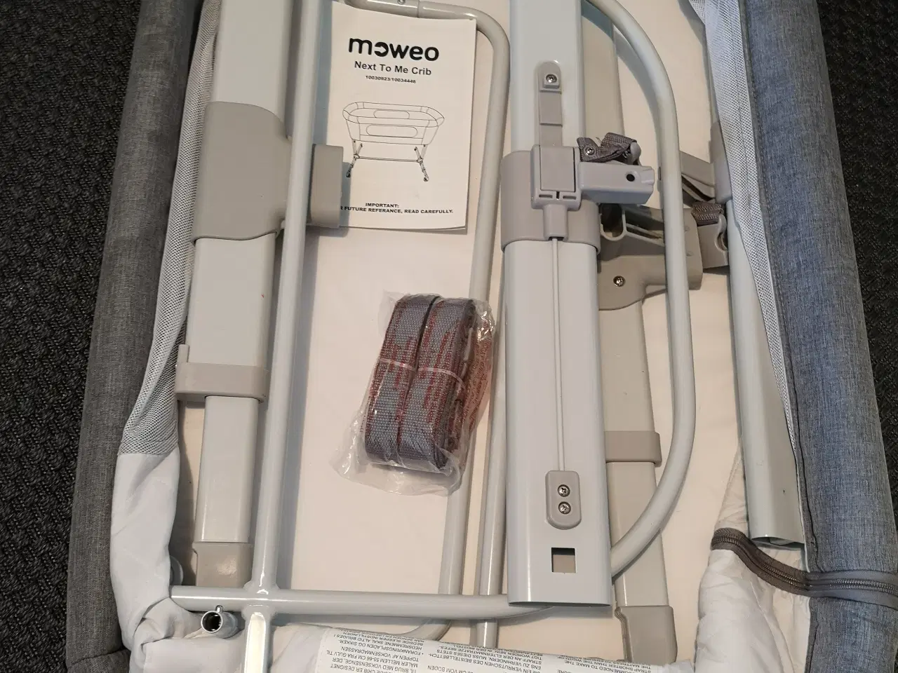 Billede 3 - Moweo ALEX Bedside Crib, Grå