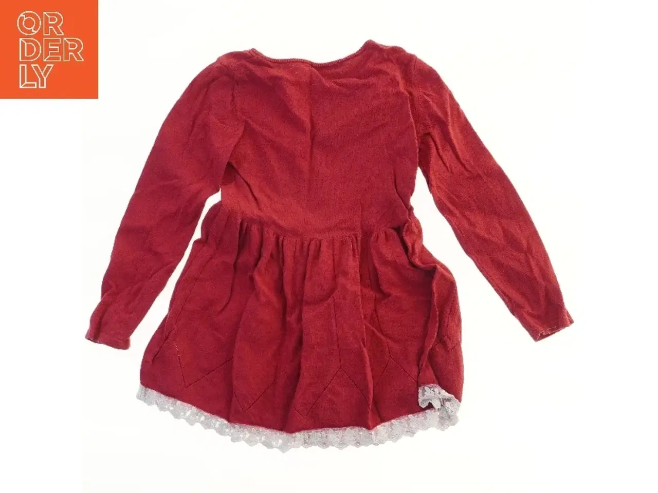 Billede 2 - Rød kjole med blondekant fra H&M (str. 128)