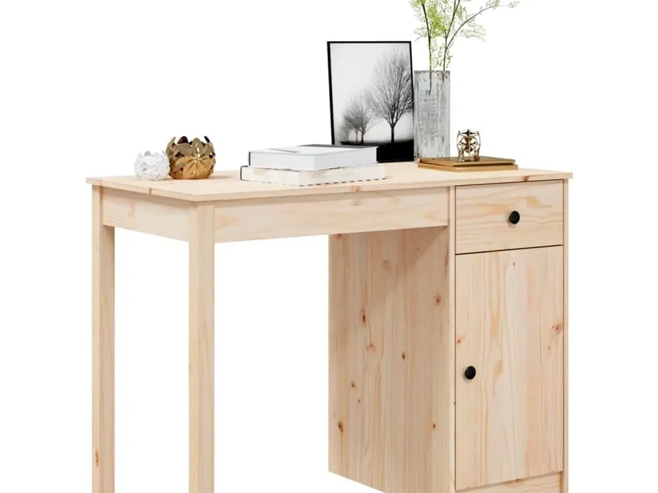 Billede 4 - Skrivebord 100x50x75 cm massivt fyrretræ