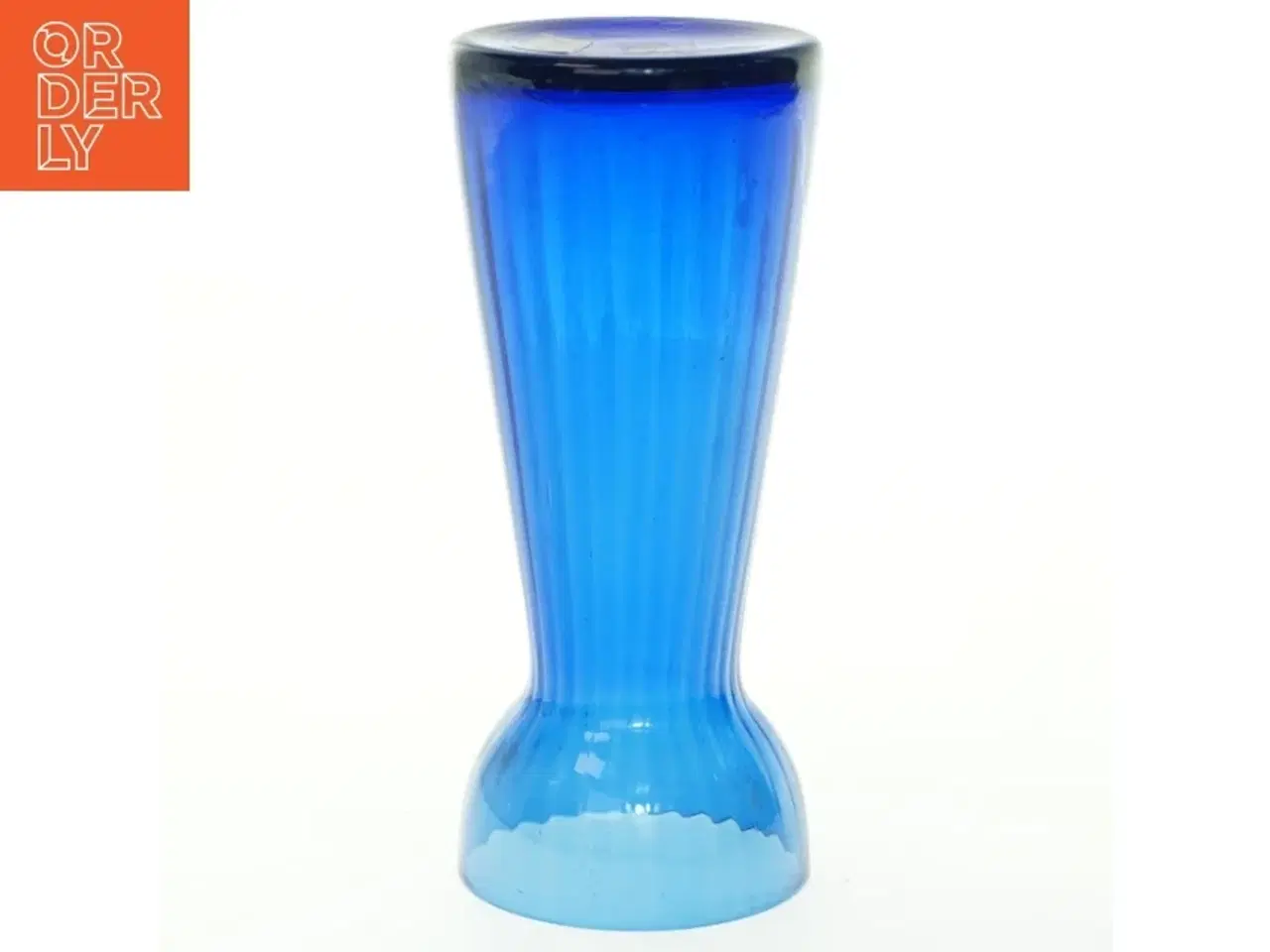 Billede 2 - Blå glasvase, hyacinth (str. 18x8 cm)
