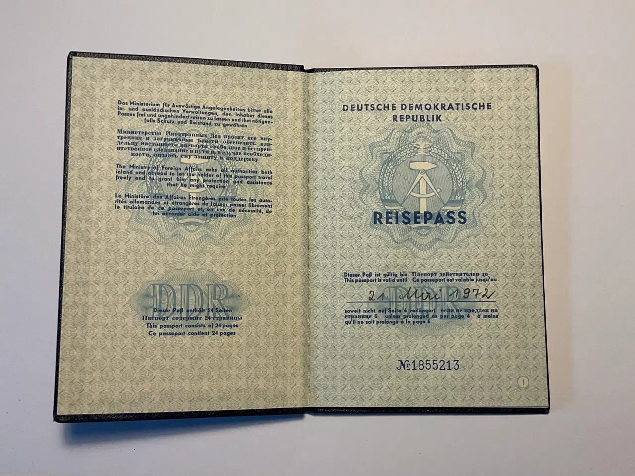 Billede 2 - DDR pas fra det tidligere Østtyskland