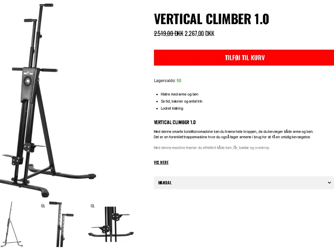 Billede 5 - Vertical Climber Gorilla sports 1.0. Vægt 23 kg.