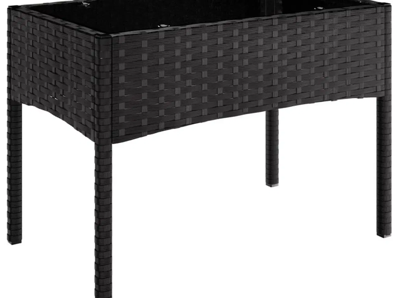 Billede 4 - Loungesæt til haven 4 dele med hynder polyrattan sort