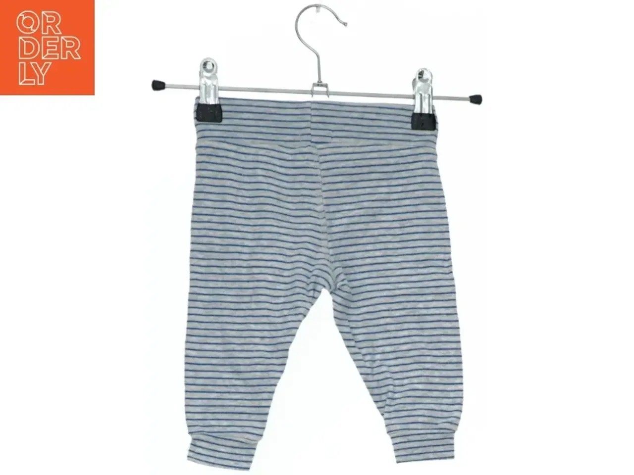 Billede 2 - Grå- og blåstribede leggings (str. 68)