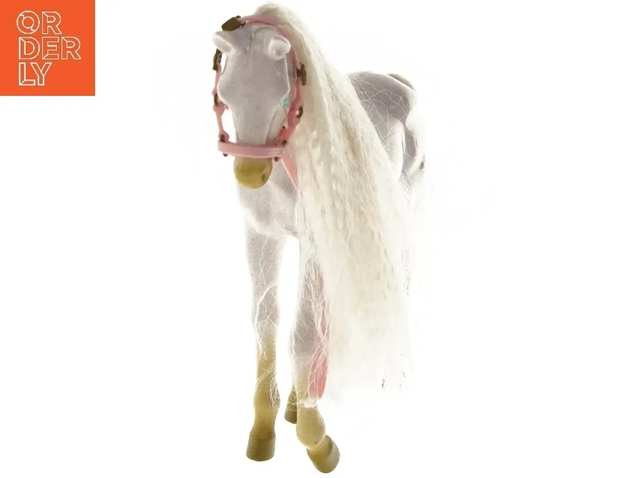 Billede 2 - Plastikhest med lang manke (str. 30x30 cm)