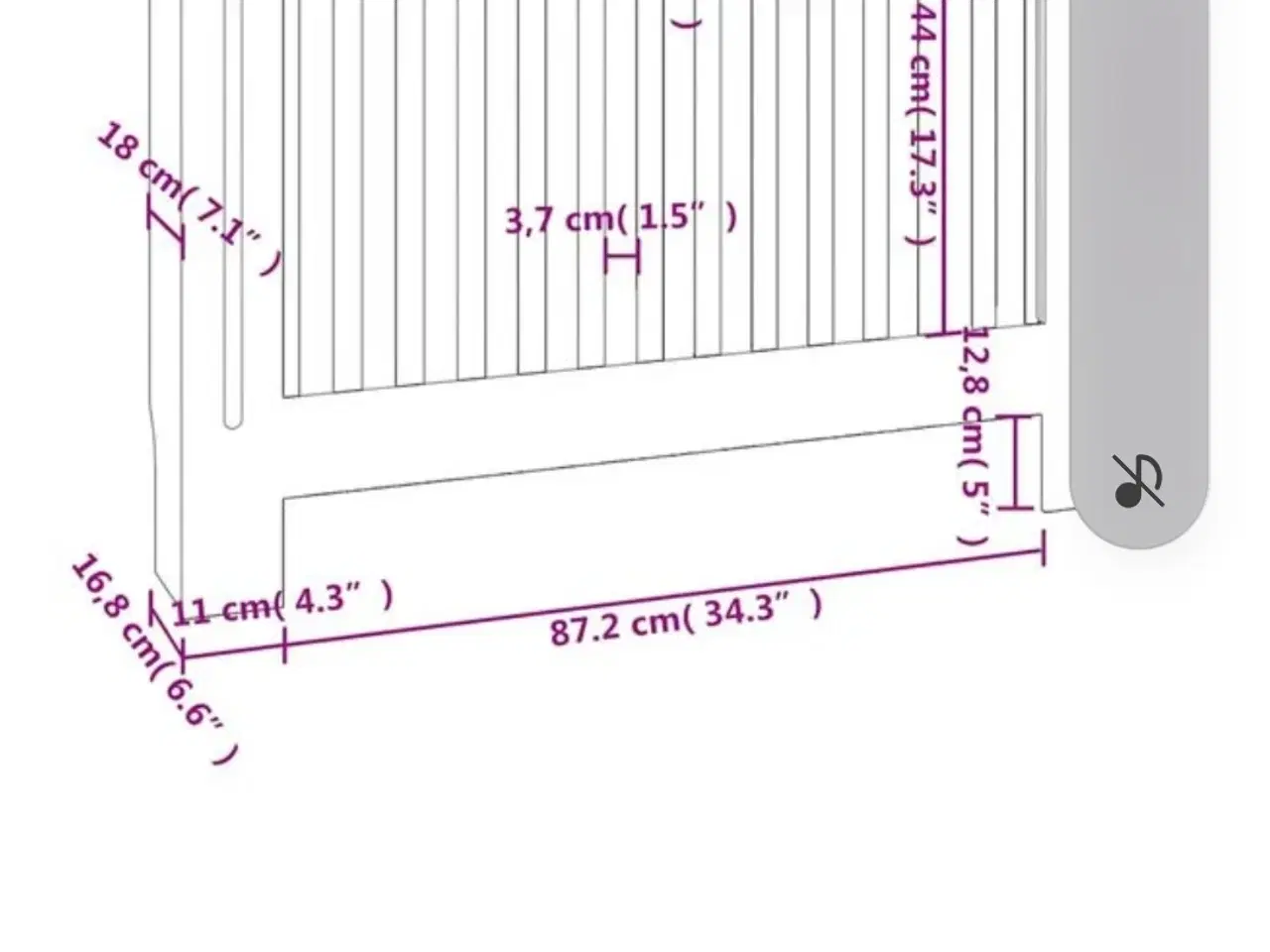Billede 2 - 2.stk. Radiatorskjuler MDF 112 cm - Hvidt 