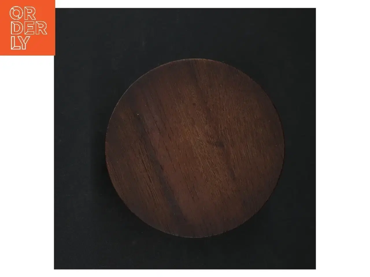 Billede 3 - Keramik Margarine Beholder med Trælåg (str. H 9 cm. ø. 11,5 cm)