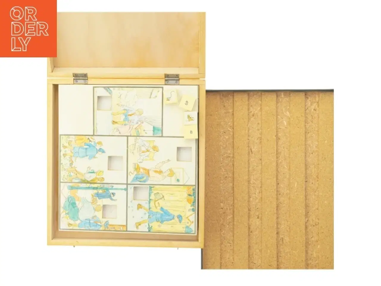 Billede 1 - Retro Træpuslespil i kasse