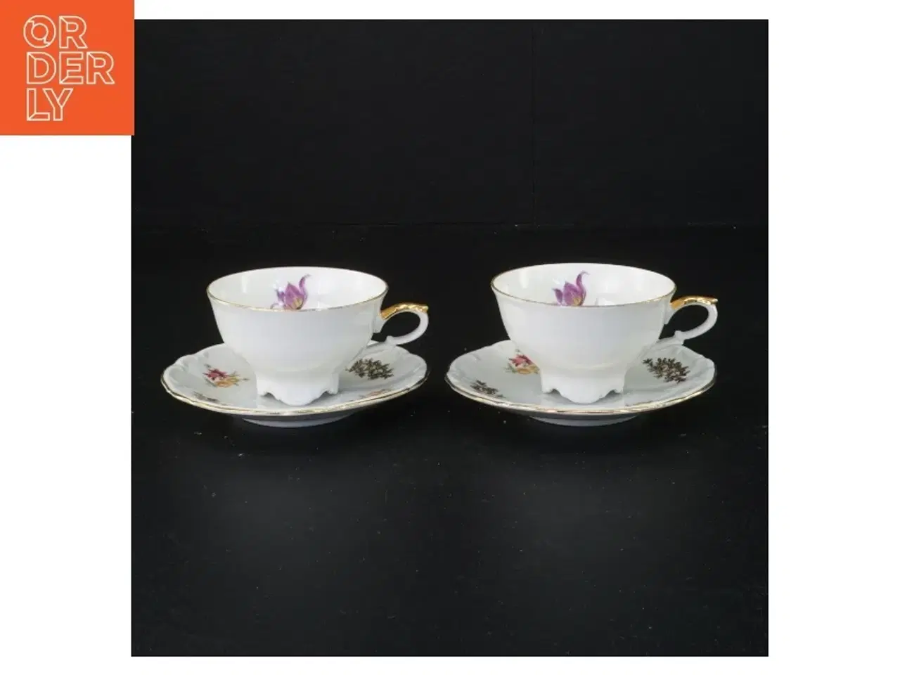 Billede 1 - Porcelænskopper med underkopper (str. 12 x 6 cm)