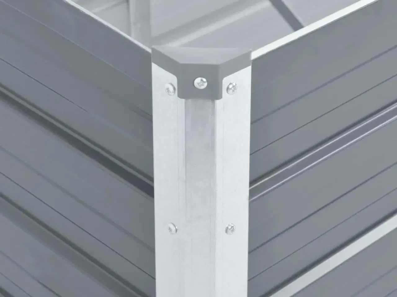 Billede 5 - Forhøjet plantekasse 100x40x45 cm galvaniseret stål grå