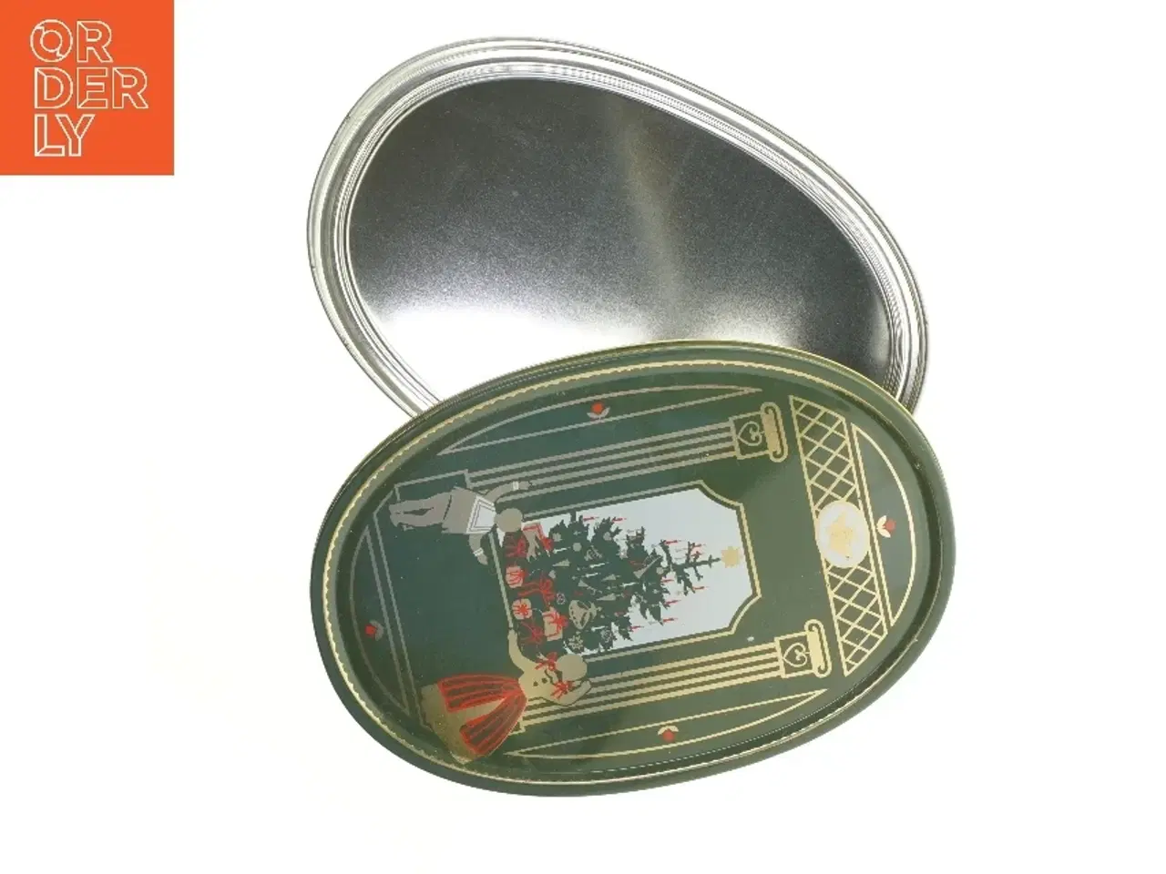 Billede 5 - Dekorativ julekagedåse fra Royal Copenhagen (str. 4,5xØ 32xØ 22 cm)