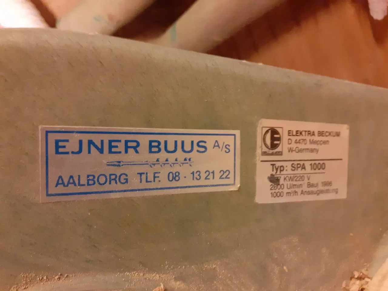 Billede 2 - Elektra Beckum - SPA 1000 spånsuger