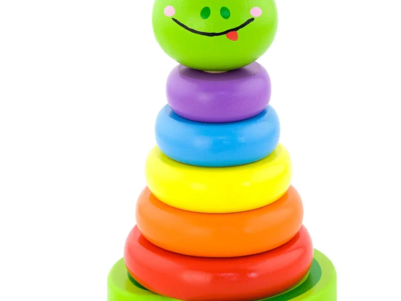 Billede 1 - VIGA Stabelfrø i Træ - Lærende Stabeltårn