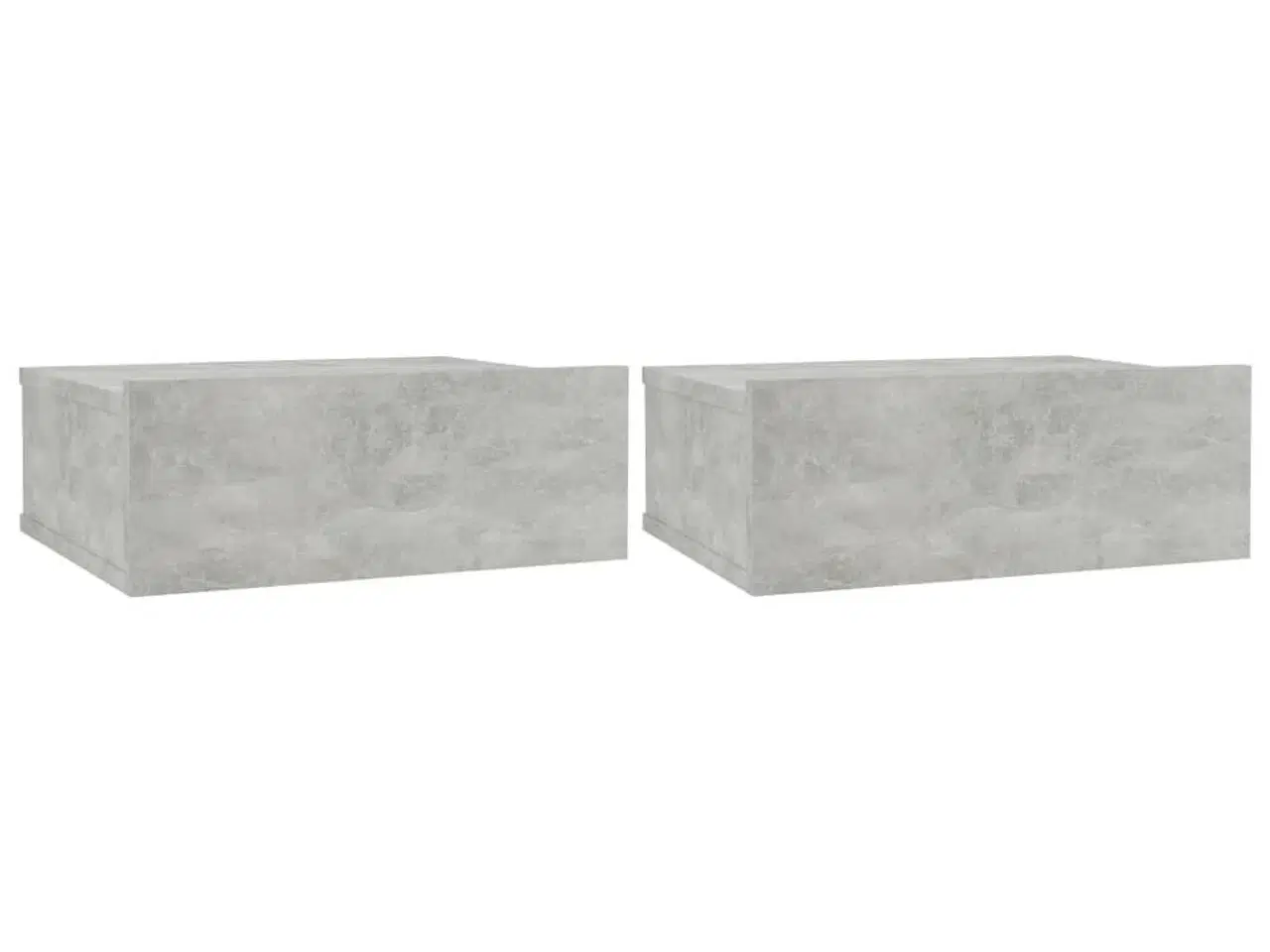 Billede 2 - Svævende natborde 2 stk. 40 x 30 x 15 cm spånplade betongrå