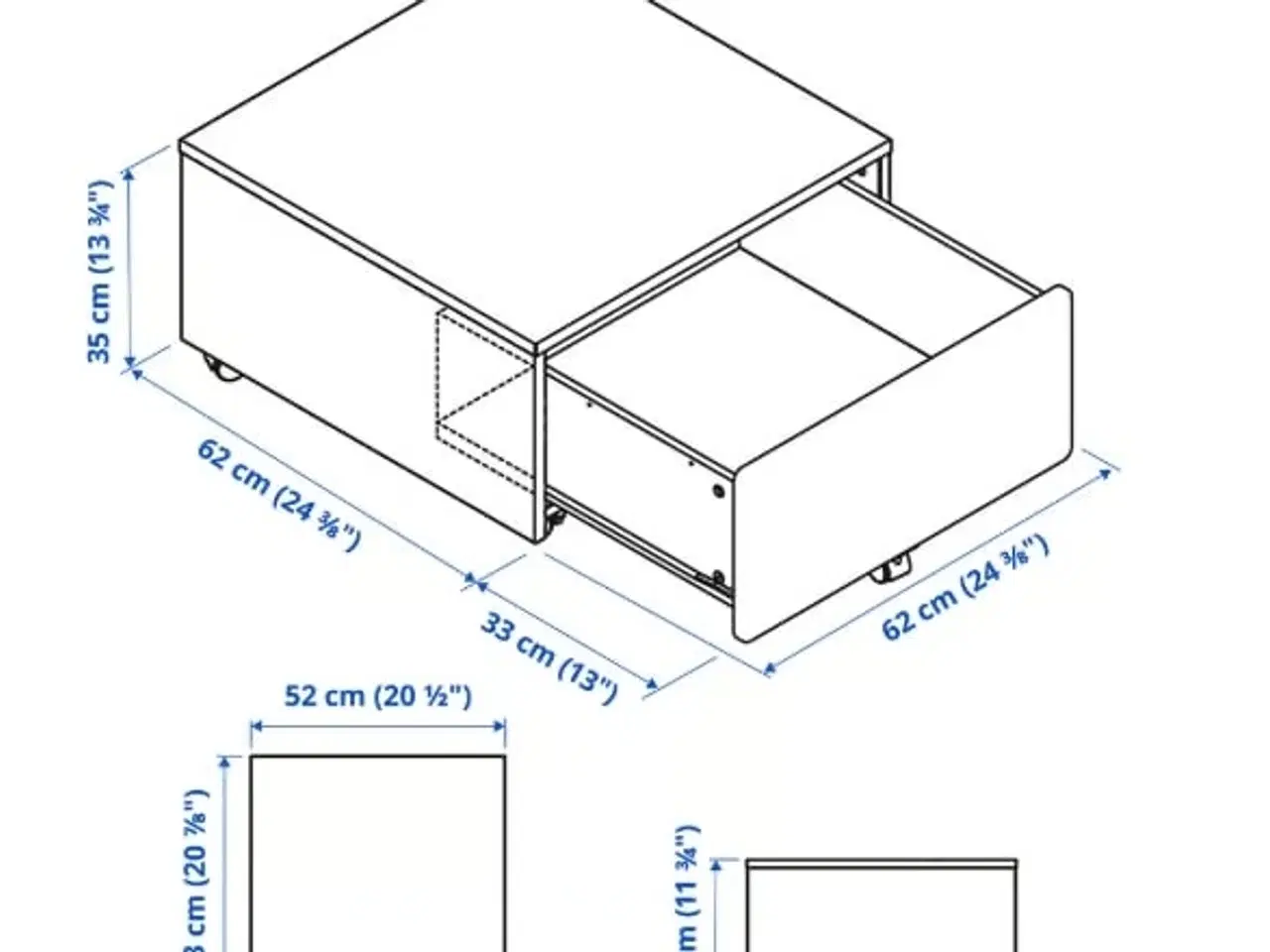 Billede 4 - Hvid IKEA seng med madras og skuffer