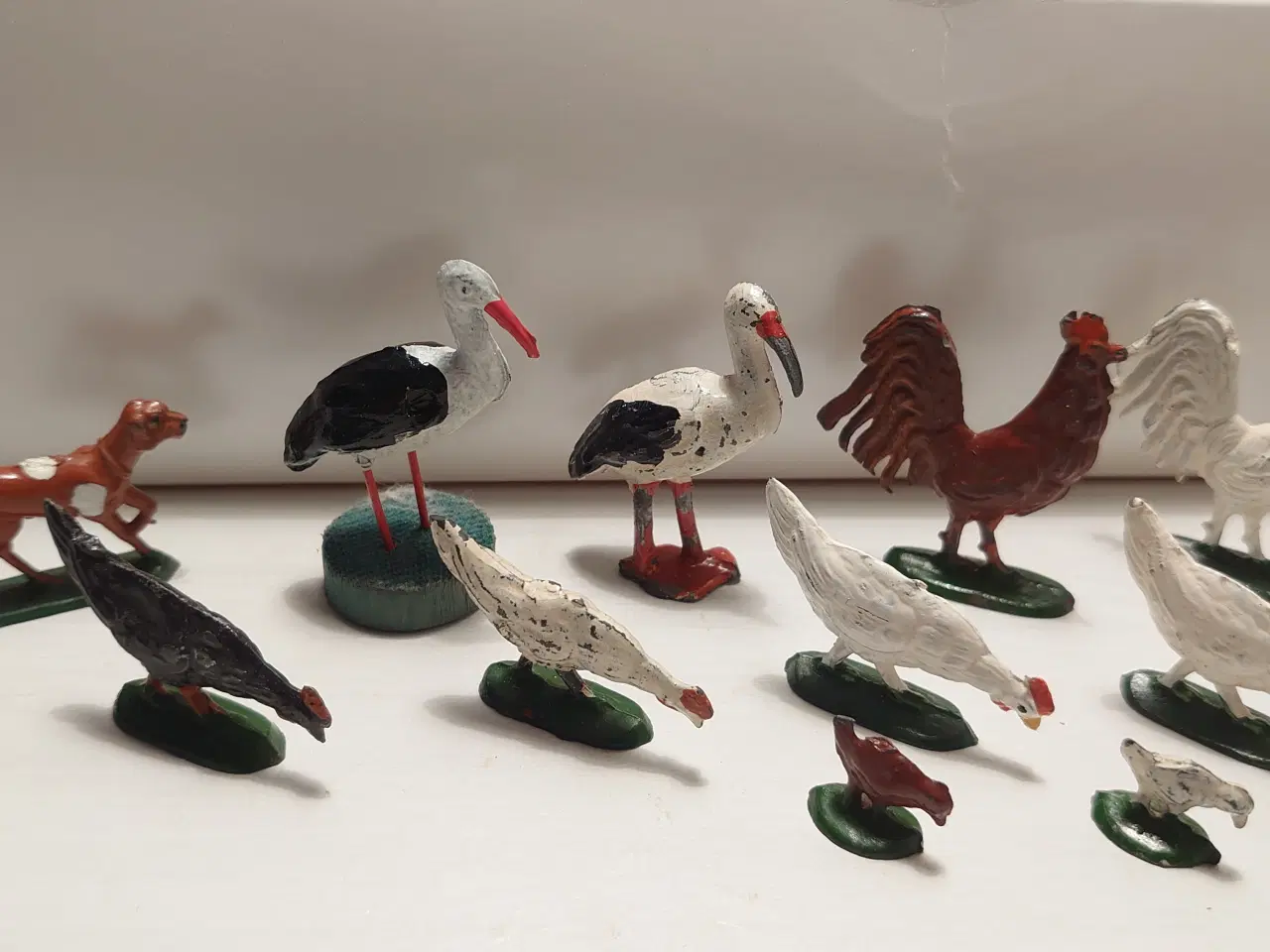 Billede 4 - 28stk bondegårdsdyr mm. i metal.1930´erne