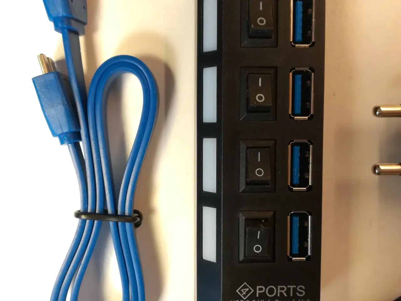 Billede 1 - 4-Ports USB 3.0 Hub, inklusive strømforsyning