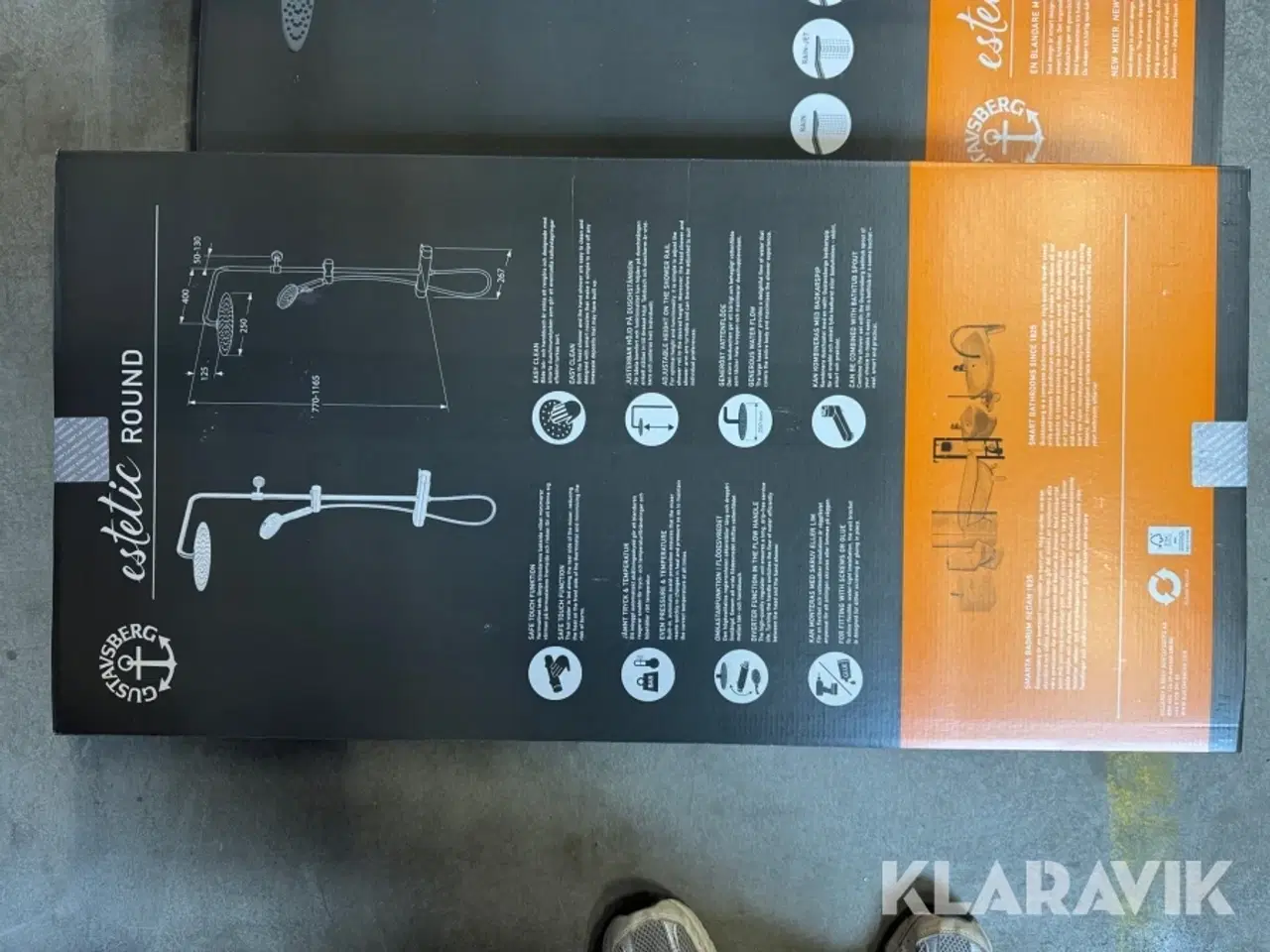 Billede 5 - Brusesæt til badeværelser Gustav Berg Estetic Round 5 styks