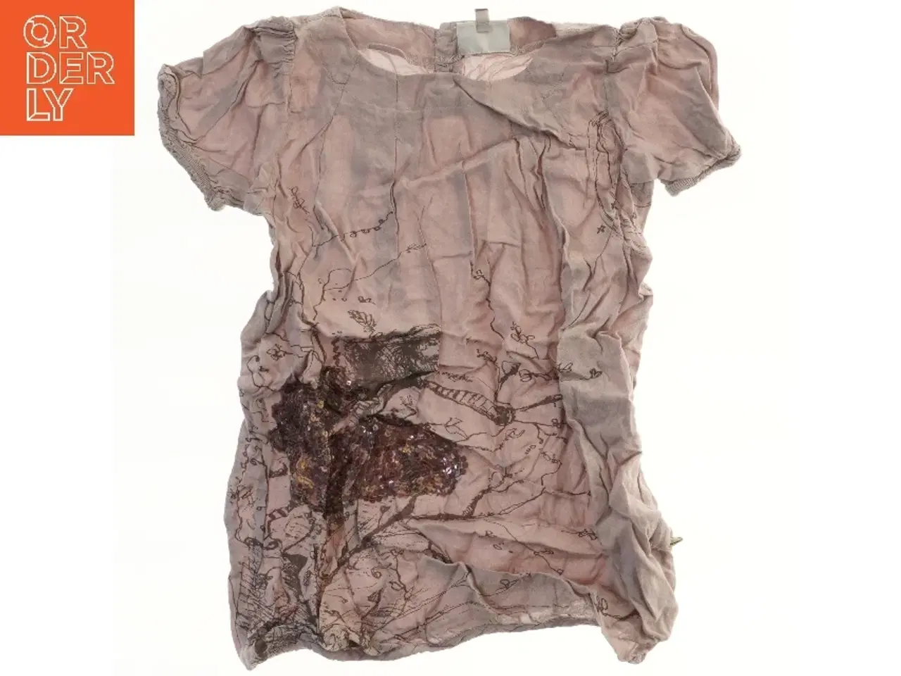 Billede 2 - Kortærmet bluse med pailletter fra Pomp de Lux (str. 128)