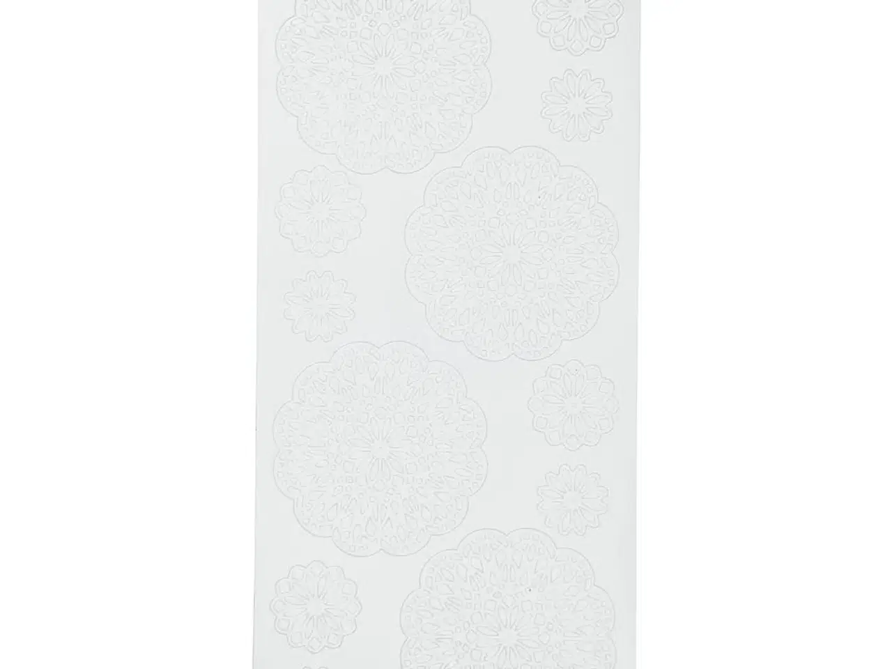 Billede 1 - Stickers, blomster, ark 10x23 cm, hvid, 1 ark