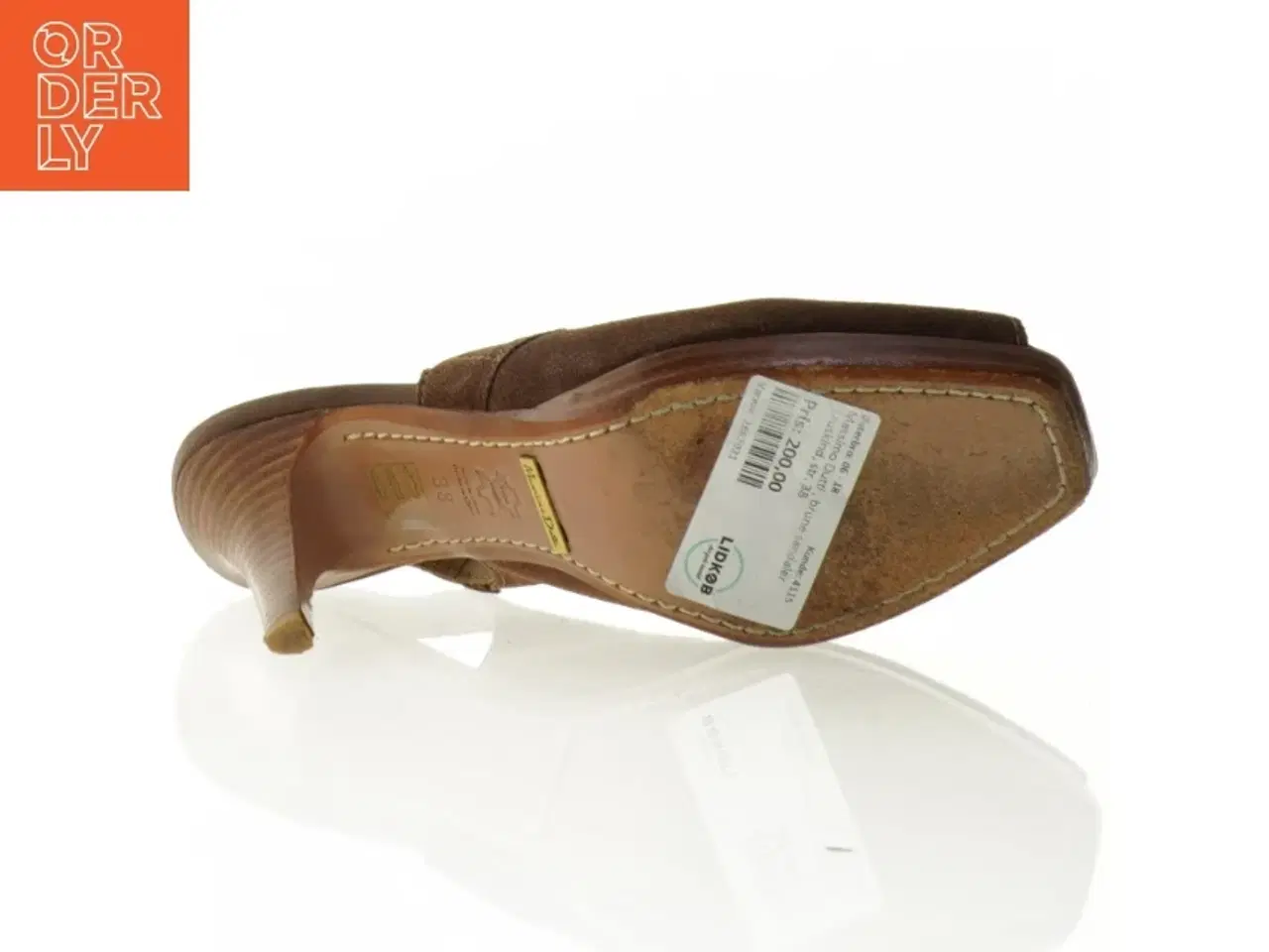 Billede 4 - Brun slingback i ruskind