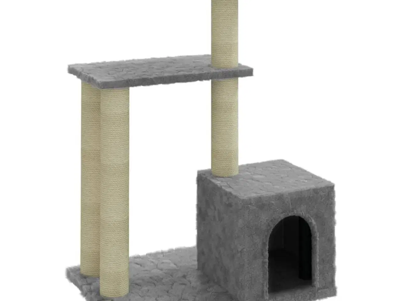 Billede 2 - Kradsetræ med sisalkradsestolper 71 cm lysegrå