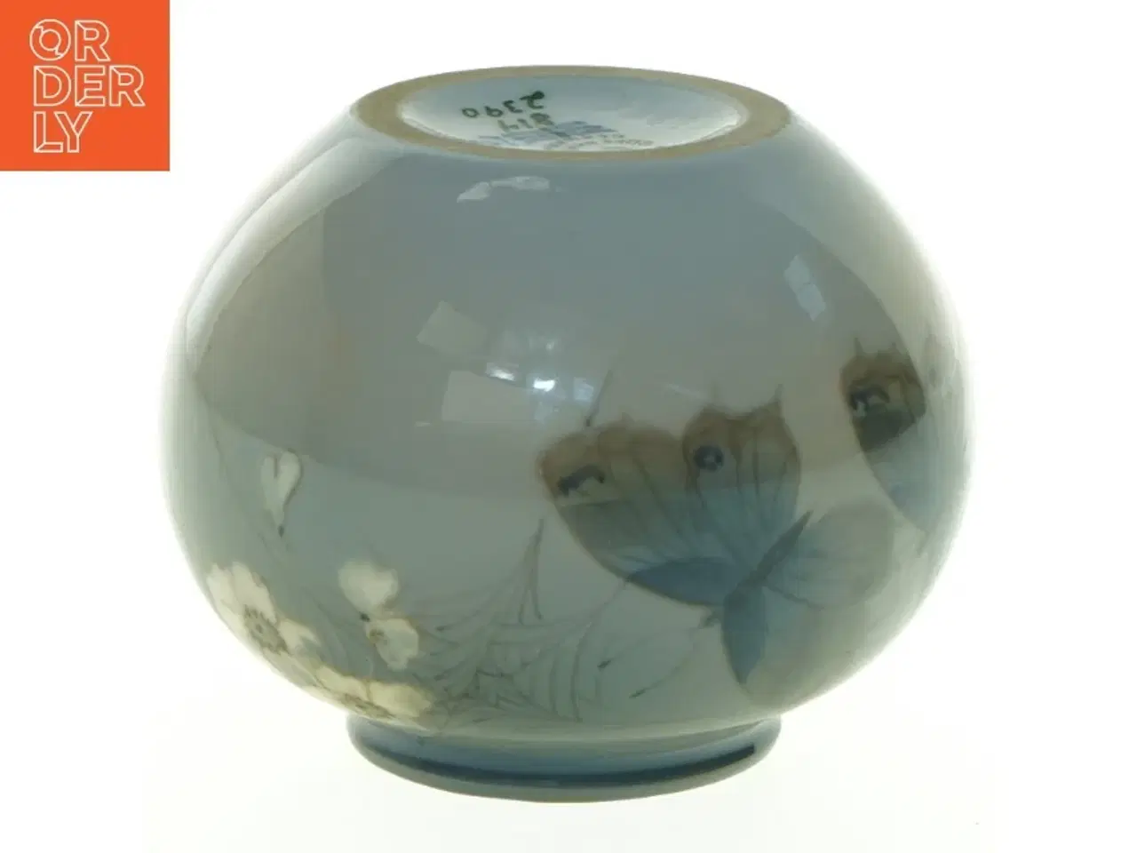 Billede 2 - Blå og hvid porcelænsvase, 814 2390 fra Royal Copenhagen (str. 7 x 9 cm)