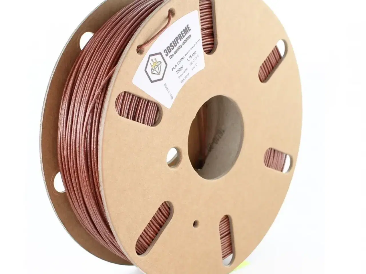 Billede 1 - Glitter - Metallic Orange Brown - 3DE Supreme - PLA PRO - 1.75mm