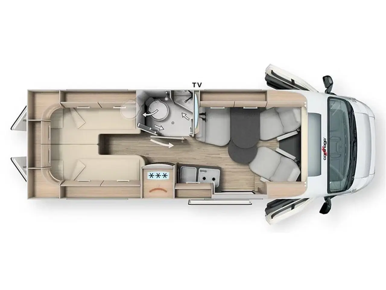Billede 41 - 2024 - Carthago van 640 LE GT   Topmodel - enkeltsenge, Ko-øje-vinduer i bag, 9-trins automatgear, skiltegenkendelse, fjernlysassistent, navigation, Pioneer mediacenter, m.m.m.