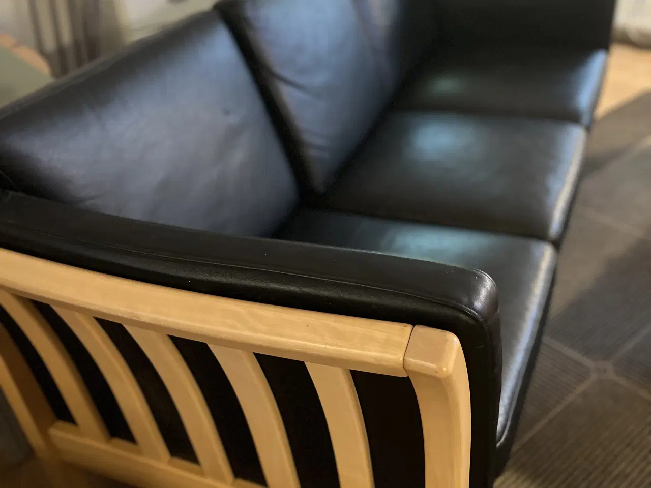 Billede 1 - Læder sofa