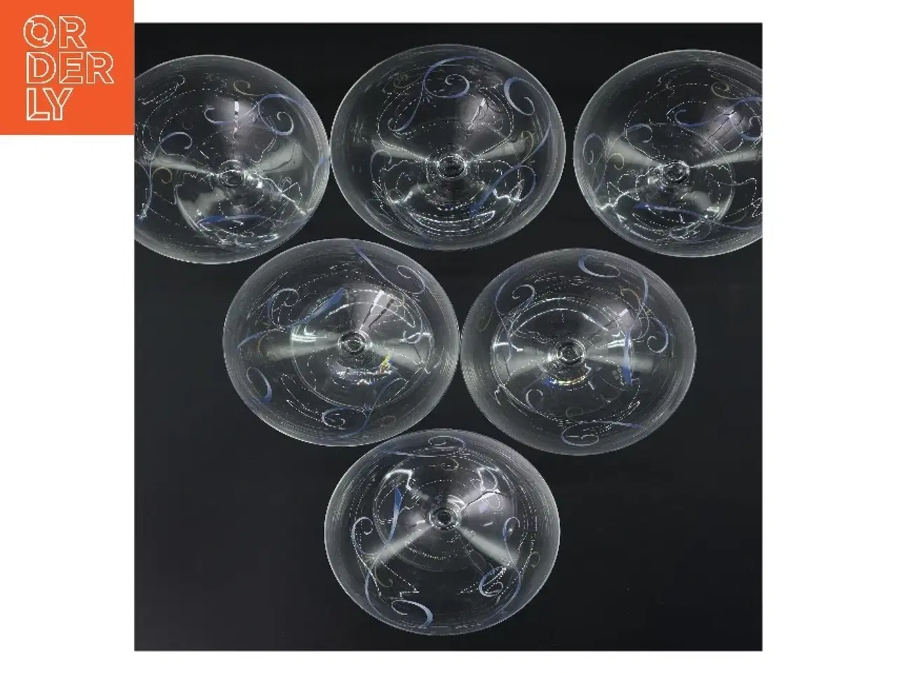 Billede 2 - Papillon Champagneglas / cocktailglas sæt med dekorative mønstre (str. 6 stk Ø 12 cm længde 13,5 cm)