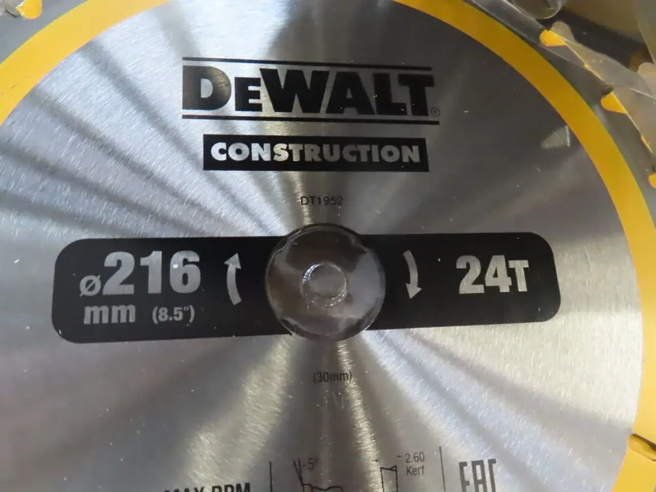 Billede 3 - 2 stk. Klinger DEWALT (ø216mm 24T)