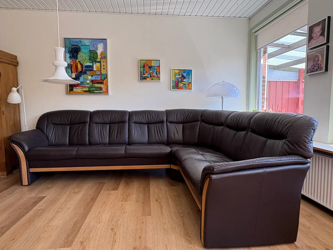 Billede 2 - Nordisk komfort hjørnesofa i læder