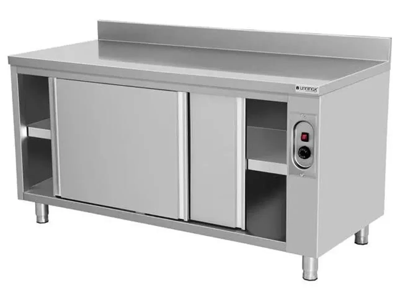 Billede 3 - Varmeskab i rustfri stål med kant – 1200x700x850mm