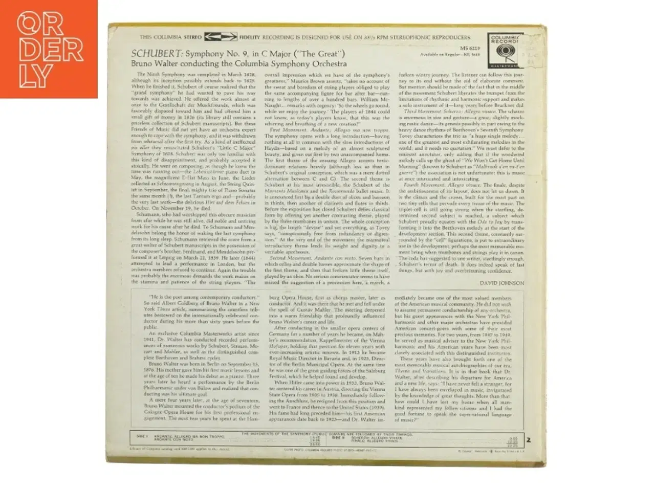 Billede 2 - Schubert Symfoni i C-dur (LP)