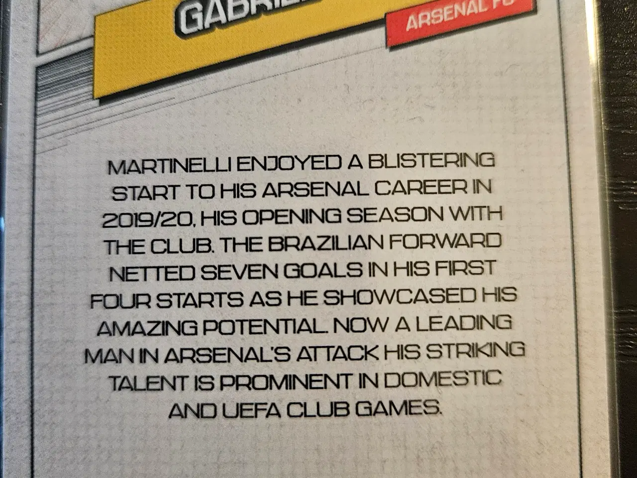 Billede 2 - Gabriel Martinelli 12/50 Fodboldkort