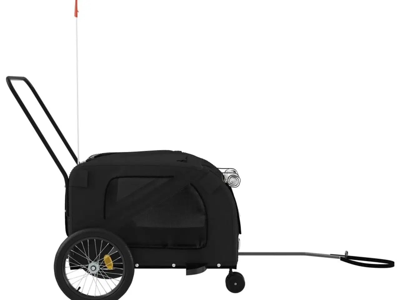 Billede 6 - Cykeltrailer til kæledyr oxfordstof og jern sort