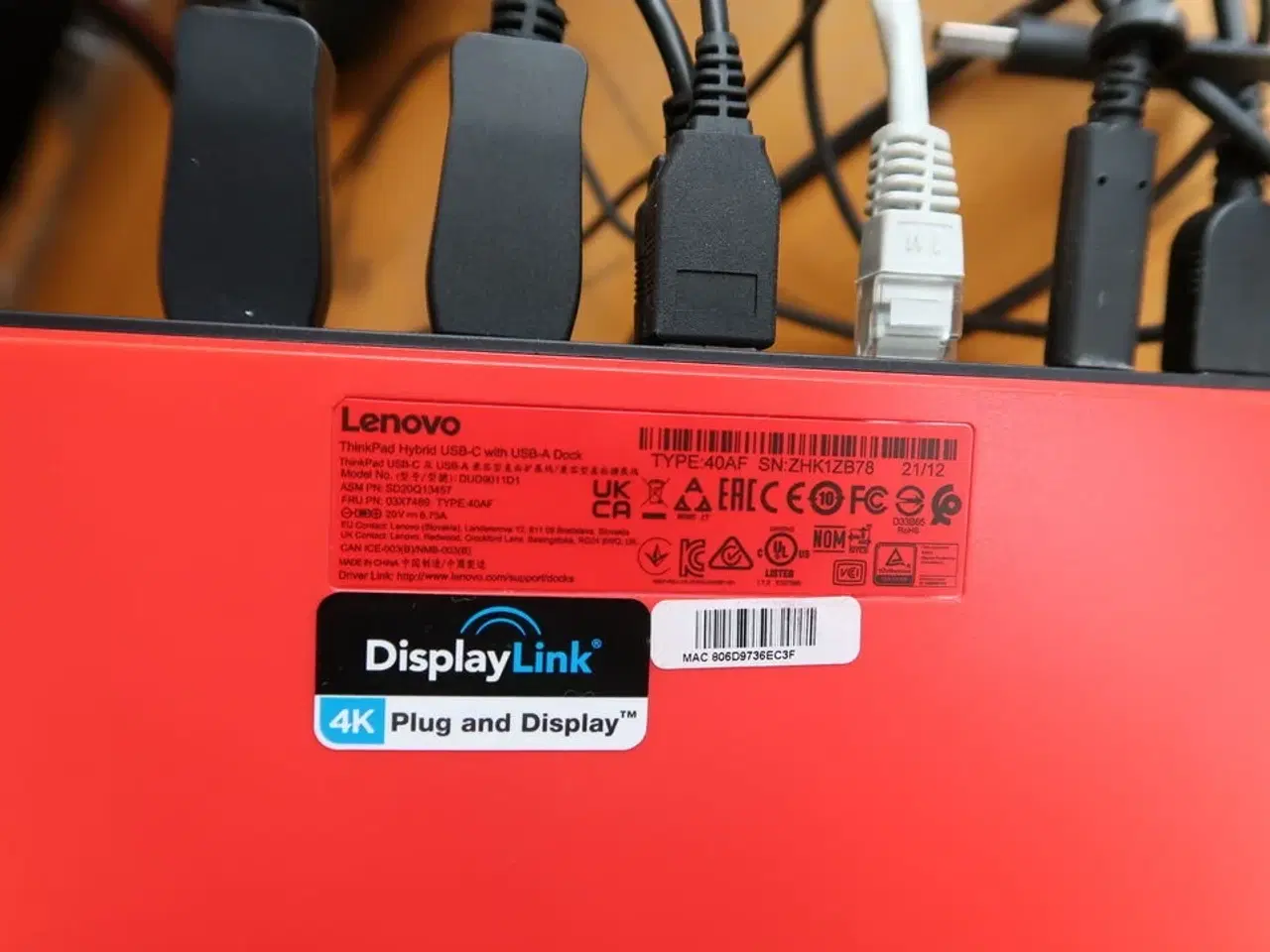 Billede 3 - Dockingstation LENOVO ThinkPad Hybrid USB-C With USB-A Dock