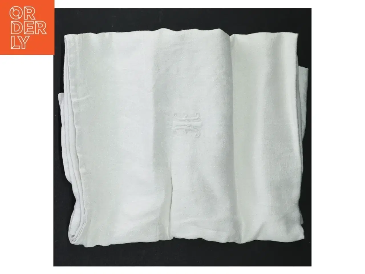 Billede 2 - Hvidt tekstil (str. 107 x 55 cm)