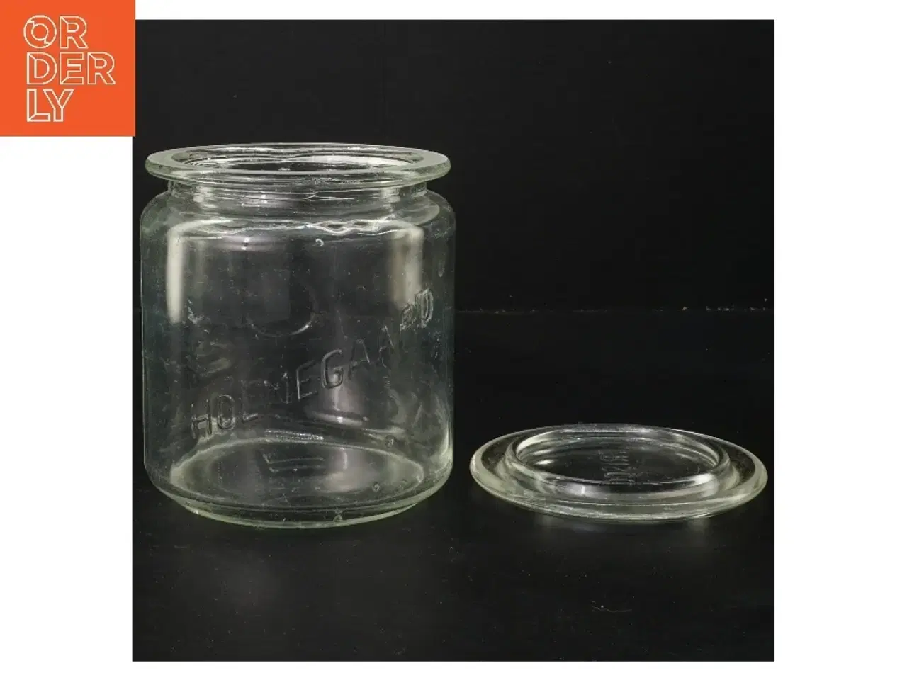 Billede 2 - Glaskrukke med låg fra Holmegaard (str. Ø 12 cm højde 13 cm)