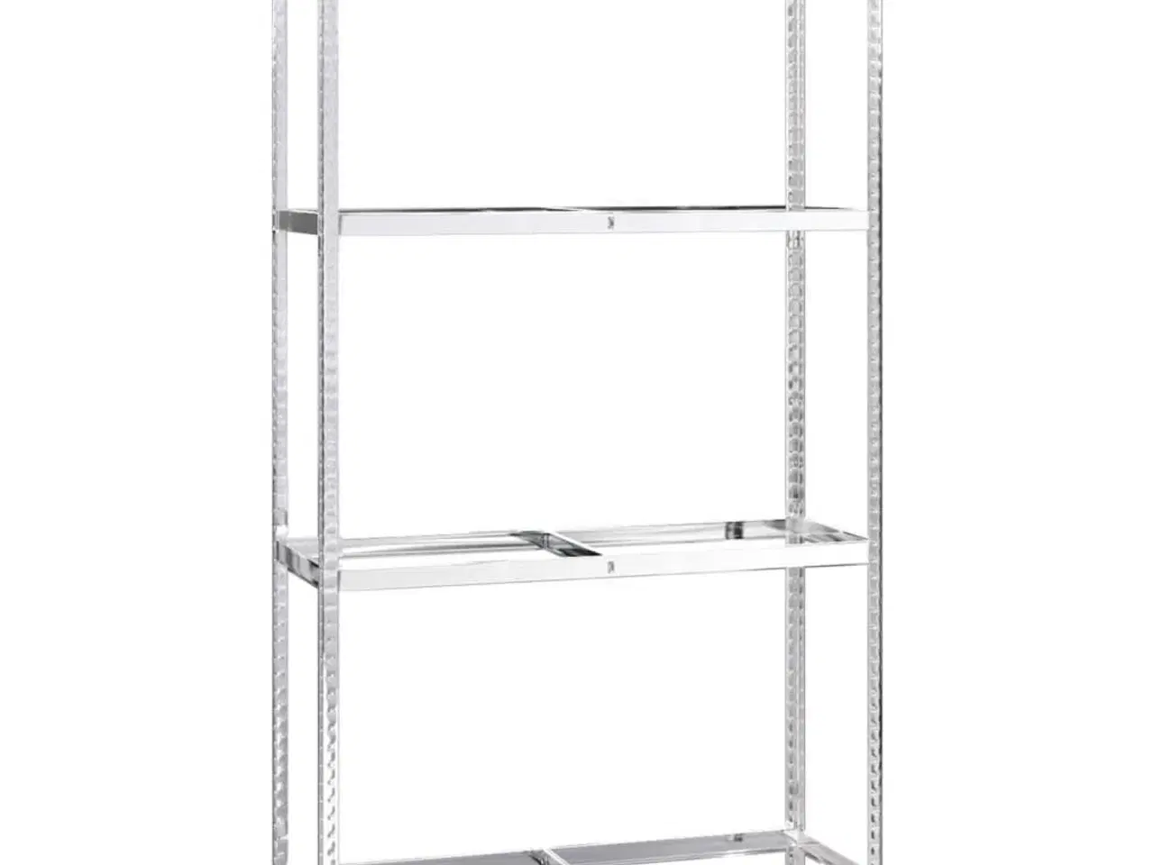 Billede 2 - Dækreol med 3 hylder 110x40x200 cm stål sølvfarvet