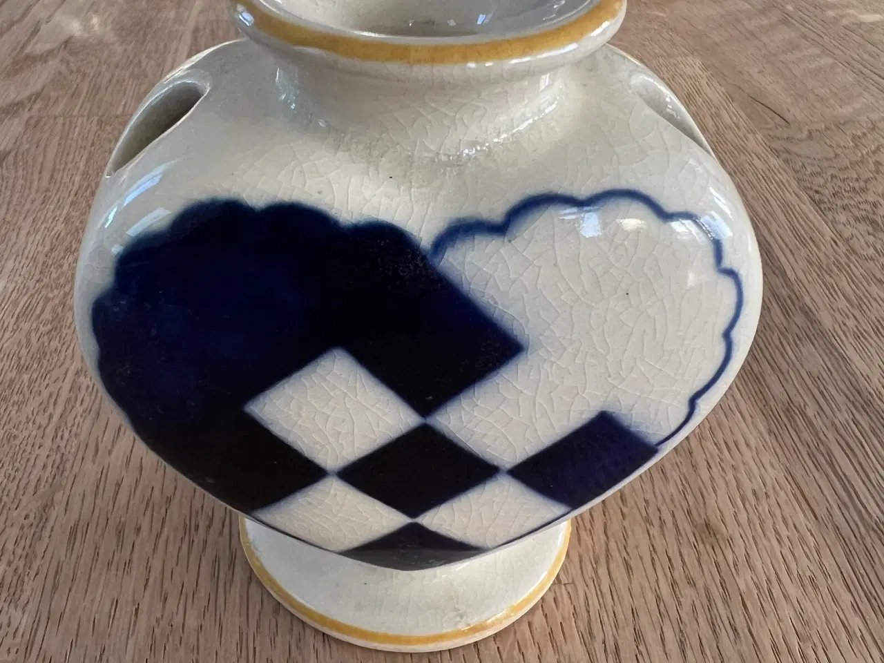 Billede 2 - Aluminia Hjerte Vase Blå