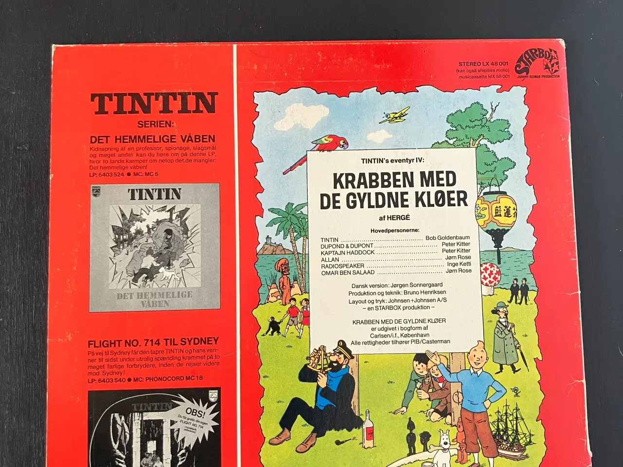 Billede 2 - TINTIN Krabben med de gyldne kløer på LP