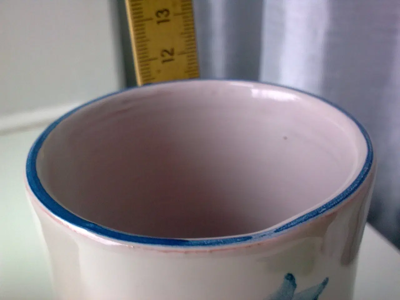 Billede 10 - Rosé keramik pre-1989 håndlavet plante krukke