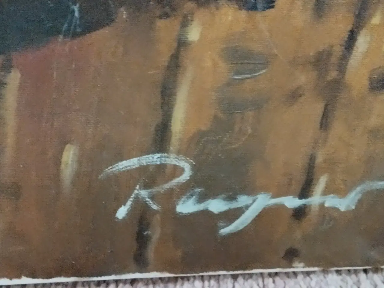 Billede 3 - Oliemaleri med signature.