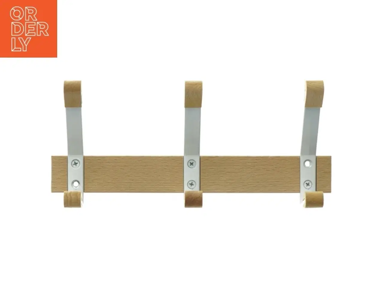 Billede 1 - Knagerække i træ og metal (str. Længde 27 cm)