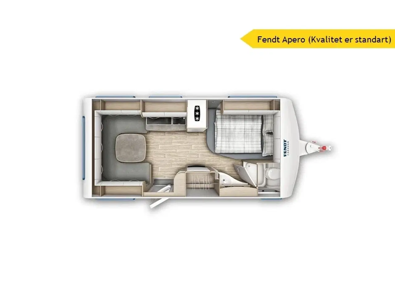 Billede 20 - 2023 - Fendt Apero 465 SFB    Fransk seng og rundsiddegruppe fra Hinshøj Caravan A/S